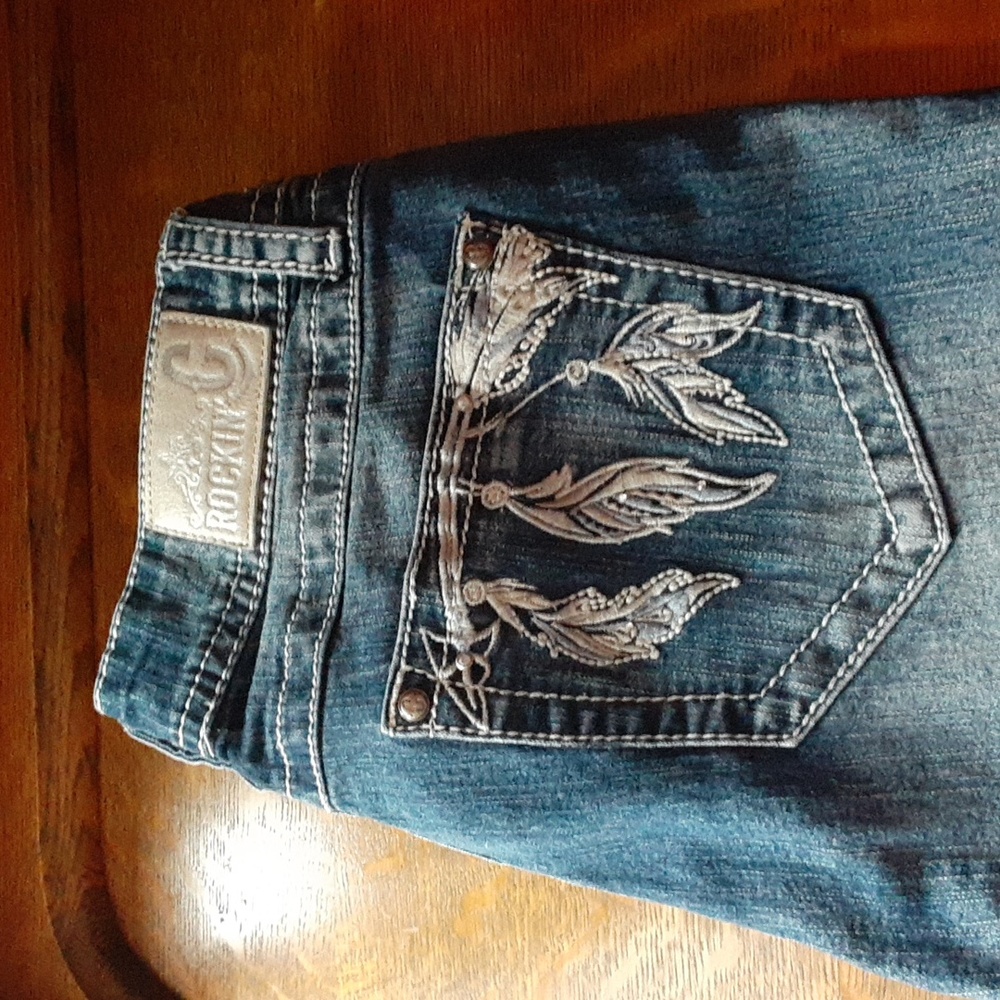 4 pairs of rockin c boot cut jeans